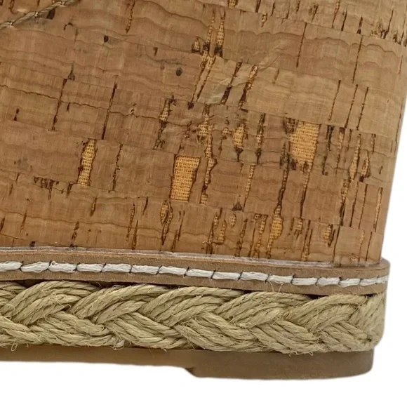 Dolce Vita Womens Shoes Otto Wedge Sandals 10 Brown Suede Leather Platform Chic - Picture 6 of 15